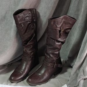 Route 66 dark brown knee high boots
